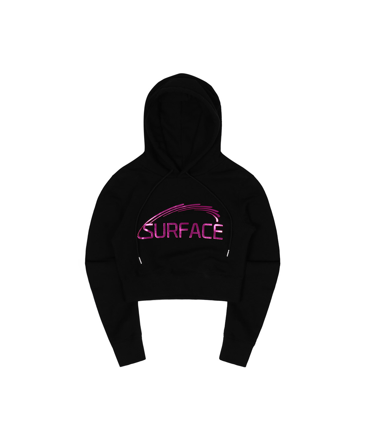 SURFACE CROP HOODIE [BLACK]